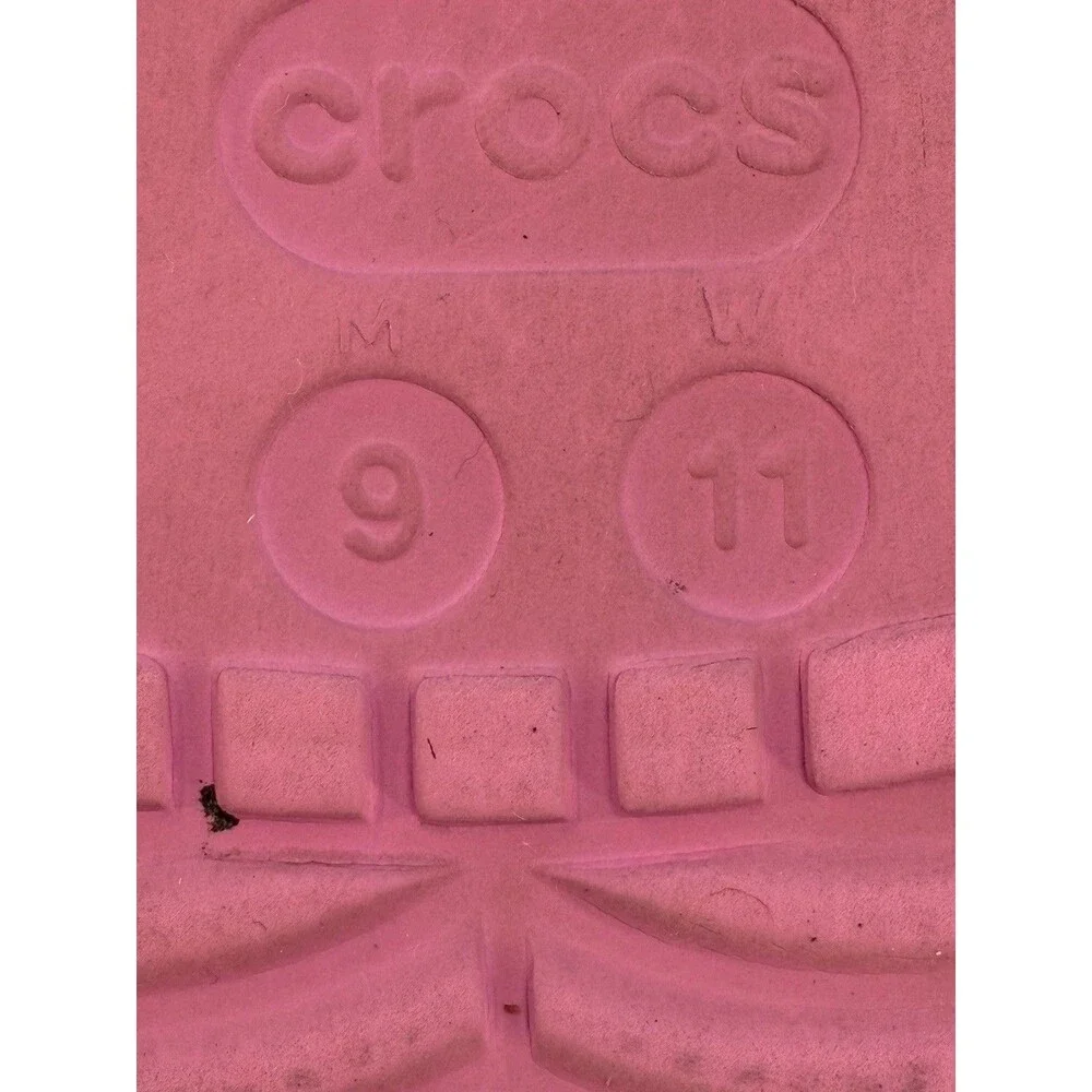 Crocs Classic Glitter Clog Women’s 11 Men’s 9 Pink Sparkle Slip On Shoes